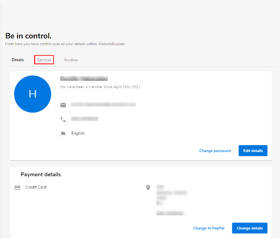 My Account Services