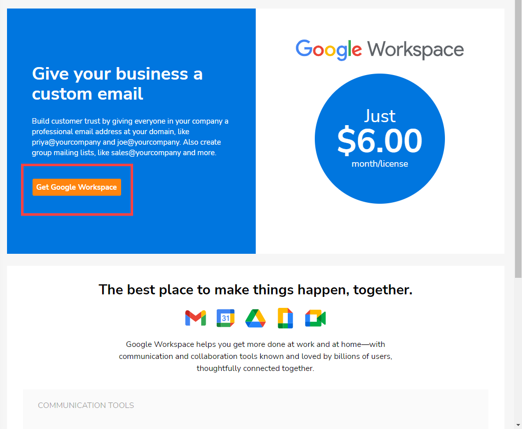Get Google Workspace Email