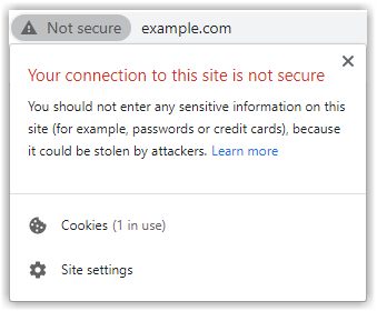 connection is not secure