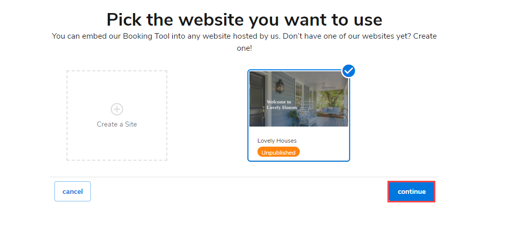 Pick the website you want to use