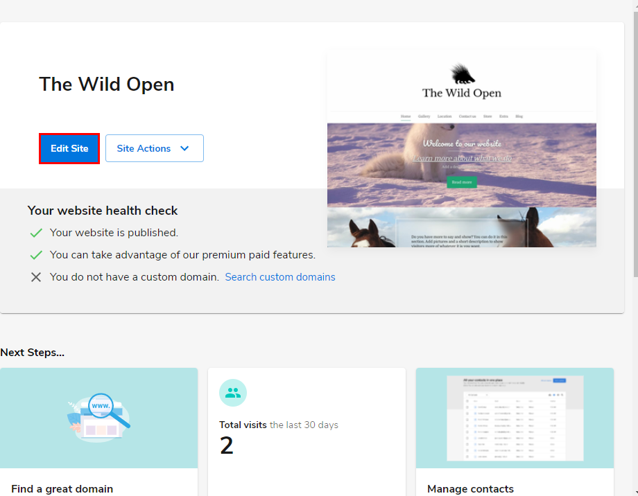 Edit Site