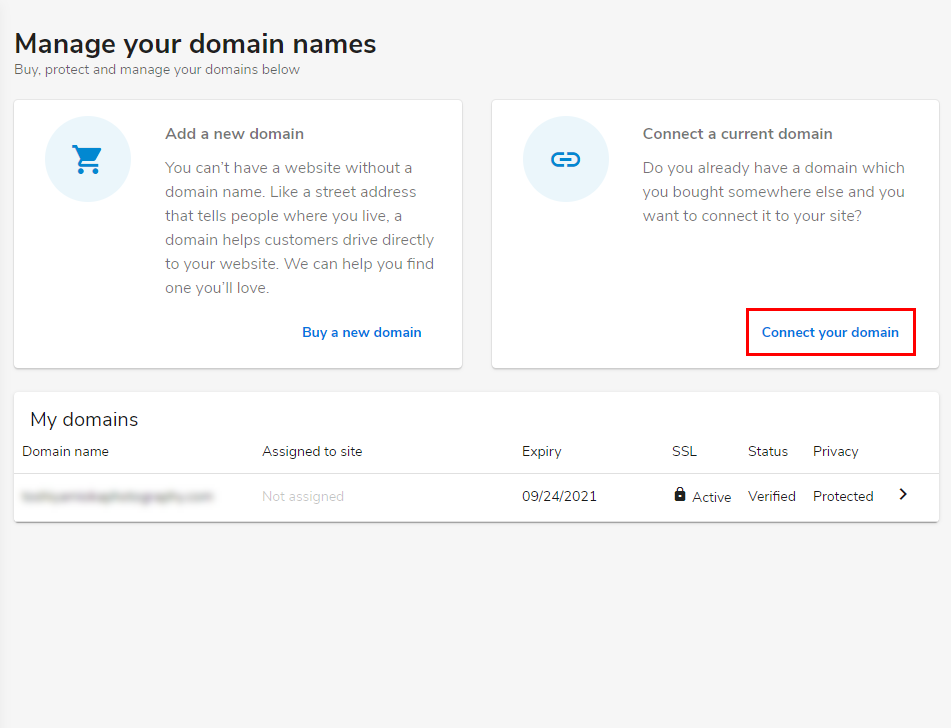 Connect your domain label