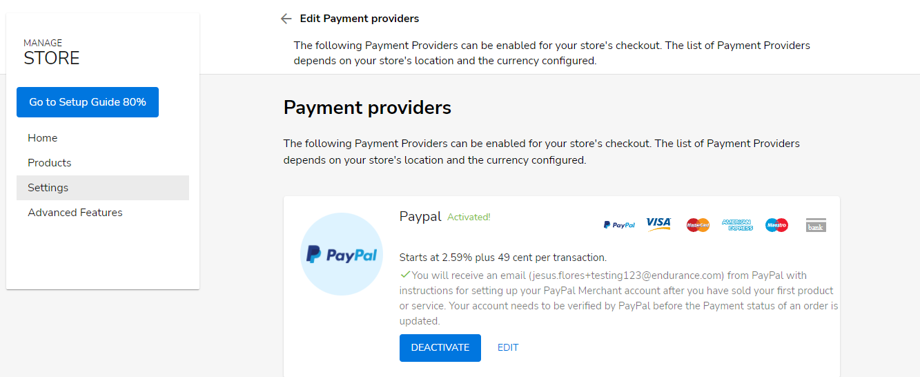 Selecting Payment Provider
