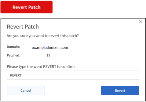 SMART PATCH Scanner - Revert Patch button