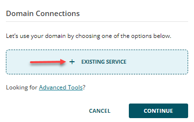 Connect email - Existing Service