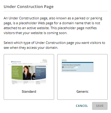 Edit the Under Construction page