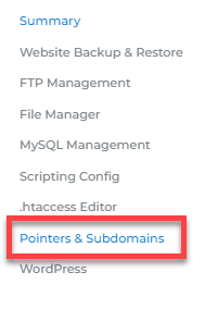 Pointers & Subdomains