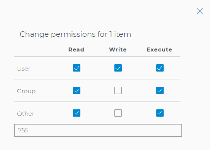 Update permissions