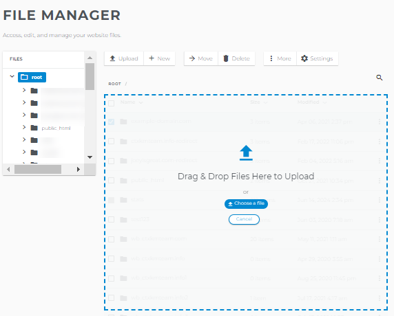 Upload - Choose a file
