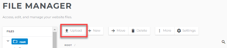 Upload button