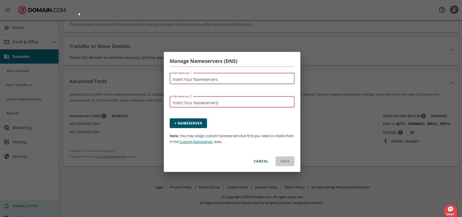 Domain Management How To Update Nameservers