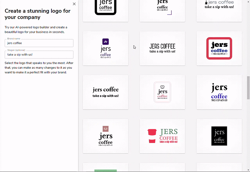 Create a Logo in LogoBuilder - Sample