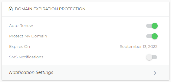 Enable Auto Renew and Protect My Domain