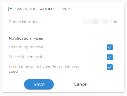 Save settings