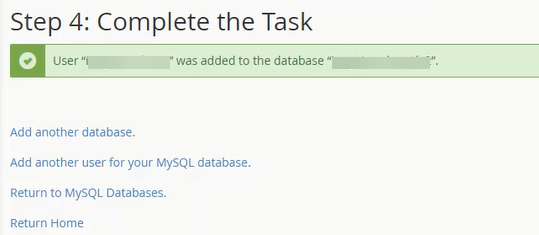 Database Task complete