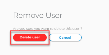 Click the Remove User button