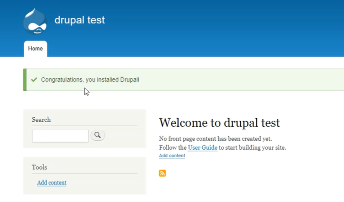 Drupal Installed