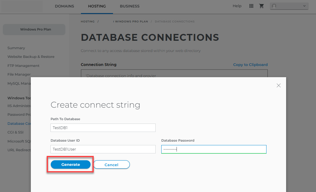 Click Generate after providing all details