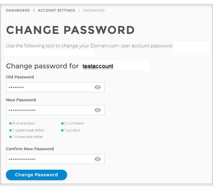 change password