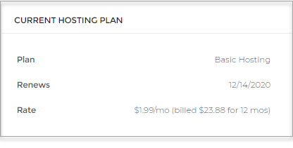 Hosting Plan