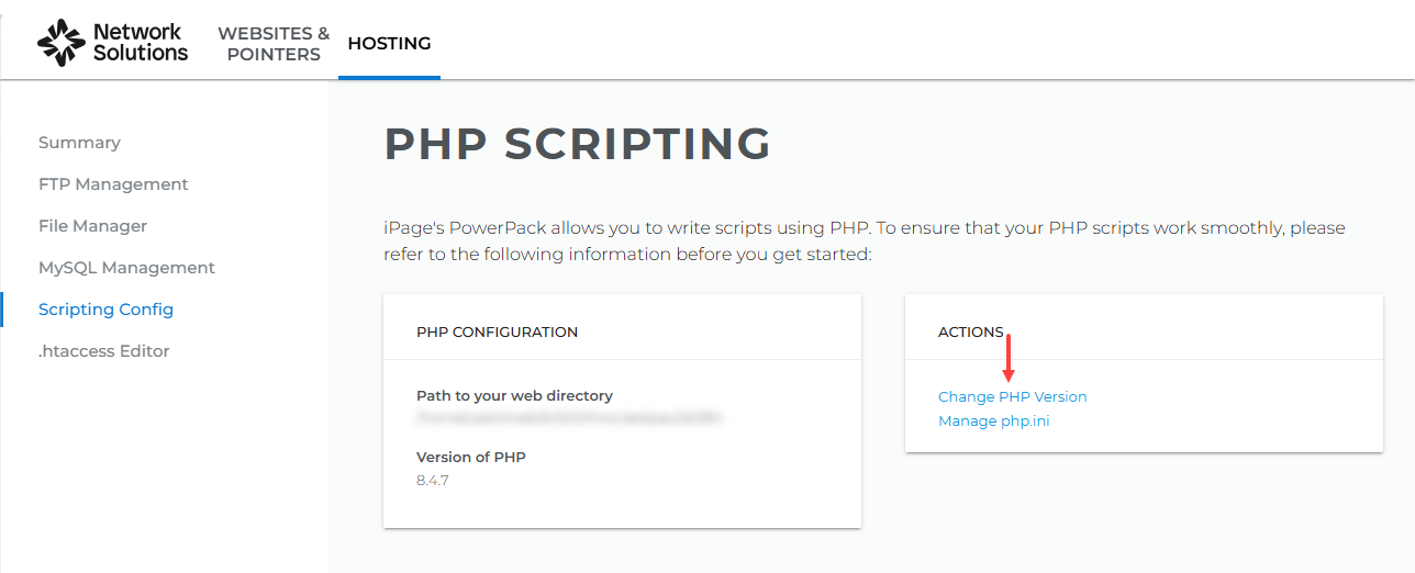 Manage PHP Scripting
