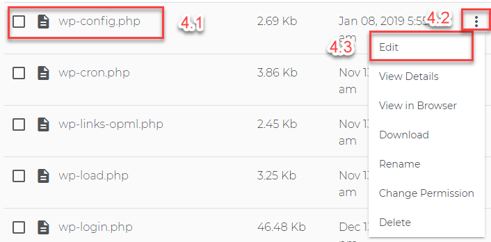 Locate your website's wp-config.php