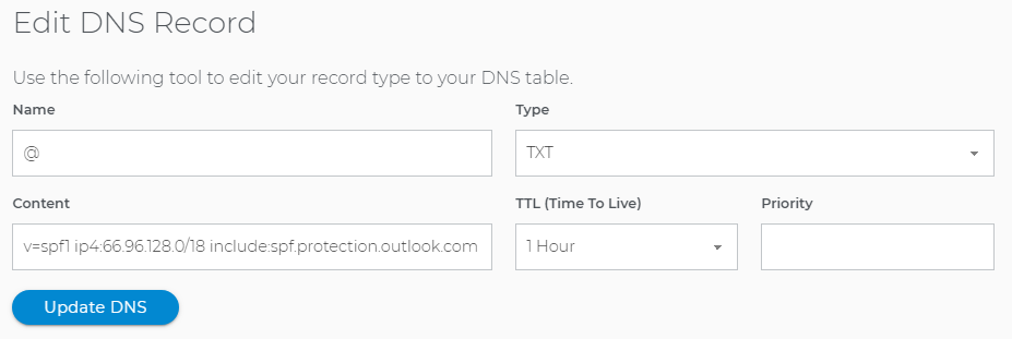 Как добавить в dns домена txt запись яндекс