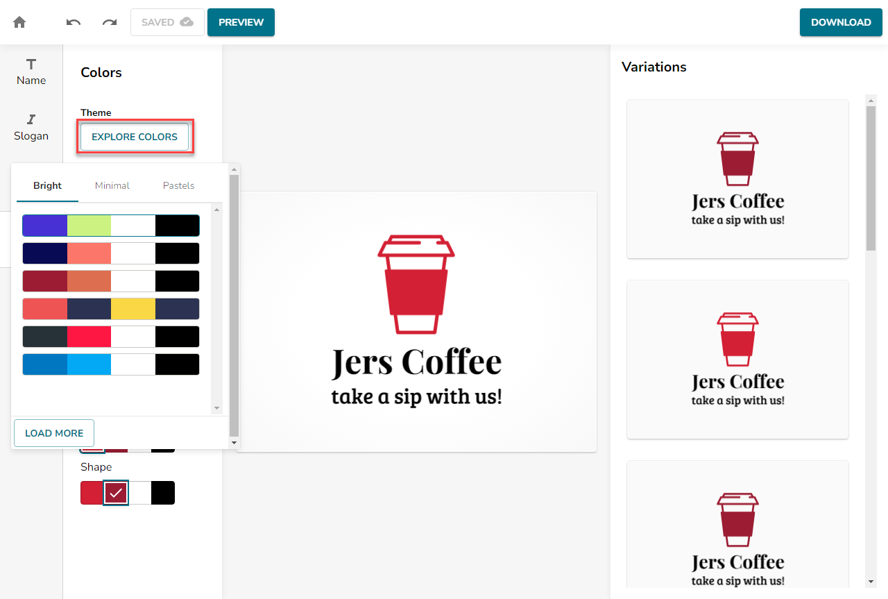Image showing Color Options