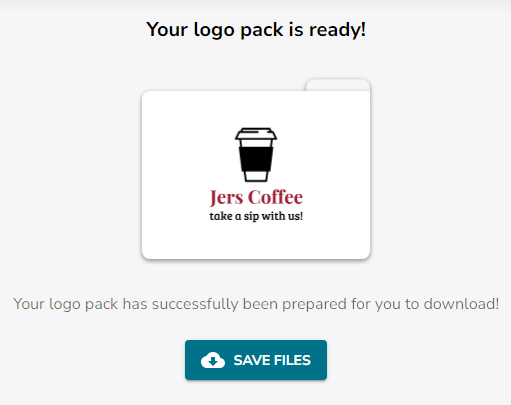 Create a Logo in LogoBuilder - Image showing Download Logo