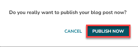 Confirm Publication button