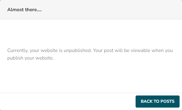 Website unpublished