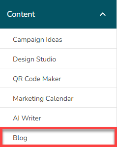 Blog Menu button