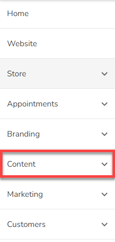 Content button