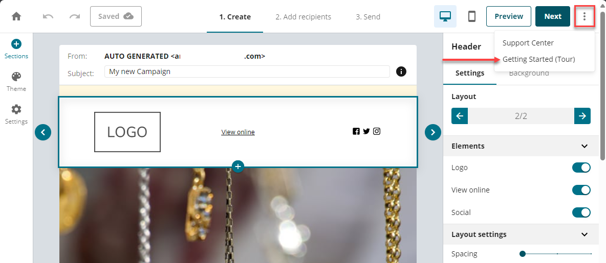 Email Marketing - Getting Started (Tour)