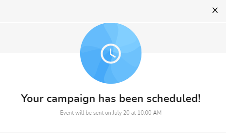 Create Email Campaign - Schedule Save