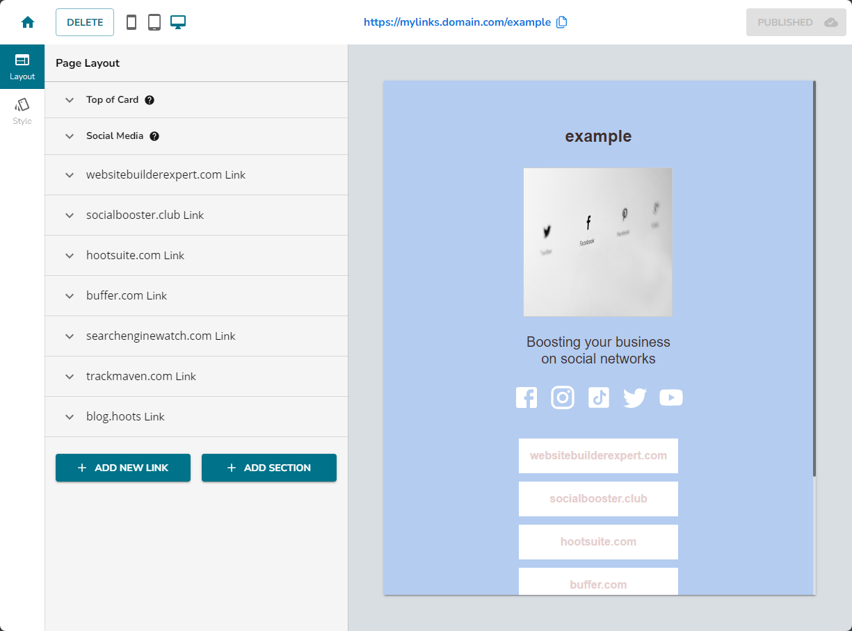 Marketing - MyLinks AI Editor