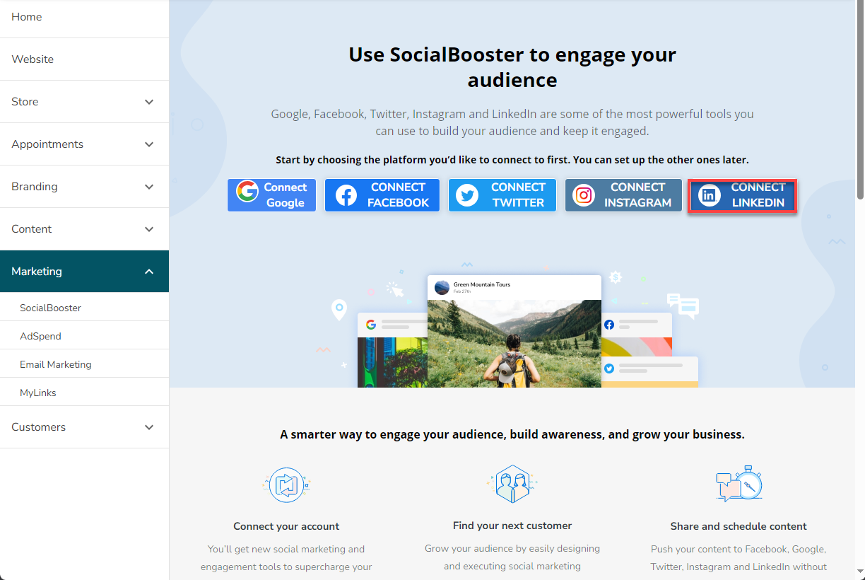 Marketing SocialBooster Connect LinkedIn