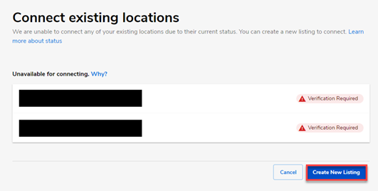 Marketing SocialBooster Connect Google - Create New Listing