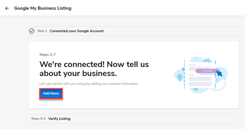 Marketing SocialBooster Connect Google - Add Name