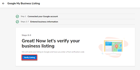 Marketing SocialBooster Connect Google - Verify Listings