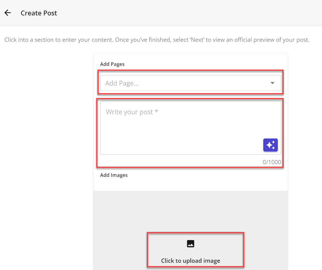 SocialBooster - Create Post Fields