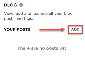 Enable Blog Add Button