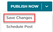 Publish Now Save Changes button