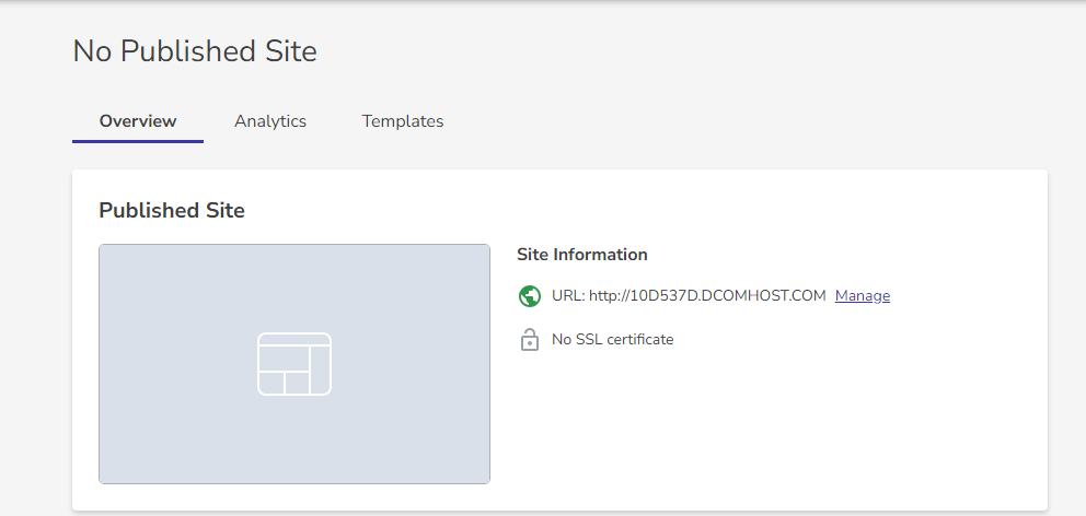 No published site