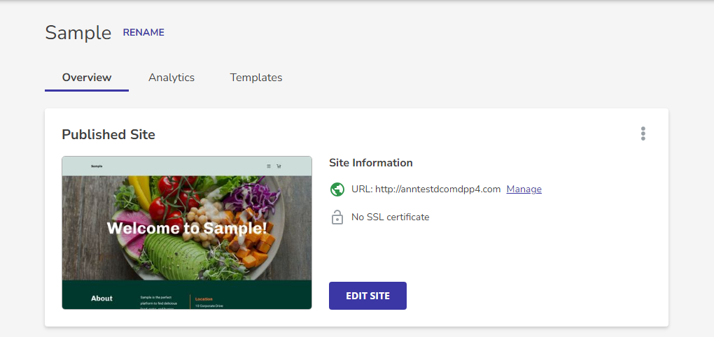 Published site
