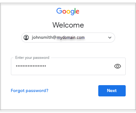 Type in your password