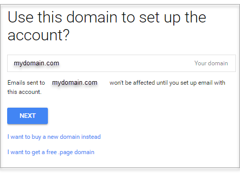 Confirm the domain