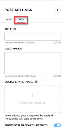 SEO tab