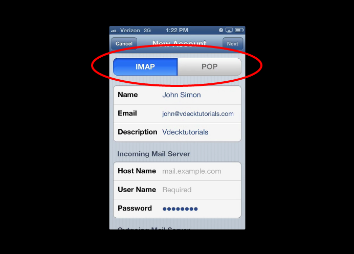 ipage email server settings