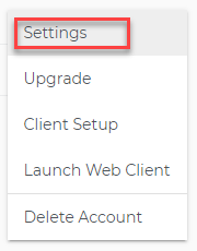 Select Settings